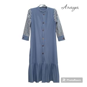Dress anak remaja/Anaya gamis/Gamis anak tanggung terbaru/Pakaian anak perempuan/Gamis modern