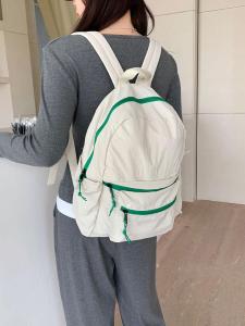 กระเป๋าเป้สะพายหลังเดินทางแบบพกพาสำหรับผู้หญิง น้ำหนักเบา ความจุขนาดใหญ่ กระเป๋าใส่หนังสือแบบอเนกประสงค์ กระเป๋าสะพายไหล่แบบพับได้สำหรับเดินทาง วัสดุผ้าไนลอน สีสันสดใส