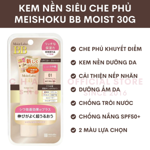 Kem nền trang điểm che phủ dưỡng ẩm Meishoku Moist Labo BB Essence Cream SPF50+ PA++++ Nhật Bản