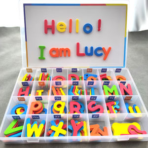 Magnetic Alphabet Stickers 26 English Letters Fridge Whiteboard Teaching Aids Children Learning Tools Upper And Lower Case