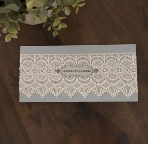 Congratulations Gift Card - Pocket / Sleeve - Money Holder - Voucher Holder - Ang Pow Card – Elegant Lace