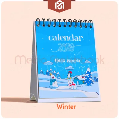 Kalender meja mini 2026 kalender meja duduk desain aesthetic hadiah souvenir