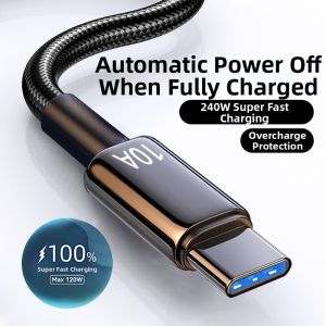 SUHE | Fast Charging 240W Data Cable Universal for Smartphones Braided