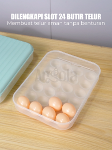 Angola Tempat Penyimpanan Telur C44 Egg Storage Box Organizer / Kotak Penyimpanan Telur Praktis