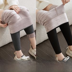 MiiOW | กางเกงขายาวทรงหลวมสีเทา ผ้าฝ้ายหนา อบอุ่น สำหรับผู้หญิง ฤดูใบไม้ร่วง/ฤดูหนาว กางเกงขายาวทรงหลวมสำหรับใส่ไปกลางแจ้ง