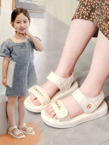 Princess Style Girls Sandals Anti-Slip Soft Bottom Beach Shoes Summer New Arrival Childrens Footwear Casual Metal Element