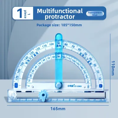 XINZUO | Transparent Protractor Ruler for Learning Measurement