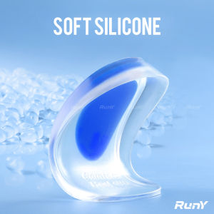 COD 1 Pair Silicone Heel Pad Translucent Soft Elastic Cushioning Shock Absorbing 2cm