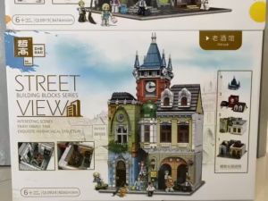 Ready Stock Street View Series Old Tavern Corner Romantic Restaurant European Mall Small Particle Building Kid Block Toy