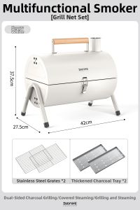 DAYIHE | Portable Multifunctional BBQ Grill with Chimney and Double-Sided Grill Outdoor Camping Charcoal