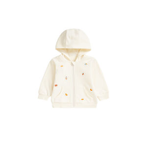 white wheat | Áo Khoác Dài Tay Có Mũ Cotton Xốp Cho Trẻ Em