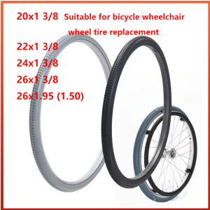 20Inch 22Inch 24 Inch 26 Inch Solid Tire Inflatable-Free Wheel Tire Solid Tire for Manual Wheelchair Rear Wheel