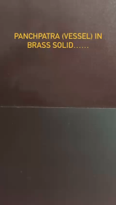 TRADITIONAL BRASS PUJA PANCHAPATHIRUM UTHIRANI