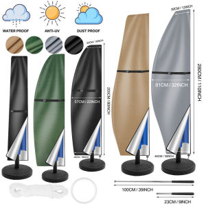 Patio Umbrella Parasol Cover: Waterproof Outdoor Banana Straight Style