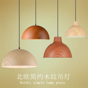 Japanese Style Japanese Style Simple Creative Personality Chandelier the Pattern of Walnut Log Style Lamps Restaurant Tea Table Single Head Office