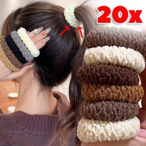 10/20 ชิ้น ยางรัดผมแบบหนาไร้รอยต่อ / ยางรัดผมแบบยืดหยุ่น / ยางรัดผมแบบหนาทึบเรียบง่าย / เชือกรัดผมแบบยืดหยุ่นสูงไร้รอยต่อ / ยางรัดผมสำหรับผู้หญิงที่ทนทาน / ยางรัดผมสำหรับเด็ก เครื่องประดับผม
