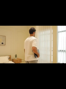 360° Rotating Trifold Mirror - Height Adjustable with Hooks Foldable Wall-Mounted Polished Glass Surface for Effortless Self-Hair Cutting & Makeup Application