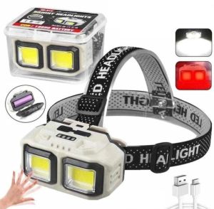 Senter Kepala Bright Headlights NK-816S + Cob LED Dengan Sensor Tangan Lampu Mati & Nyala