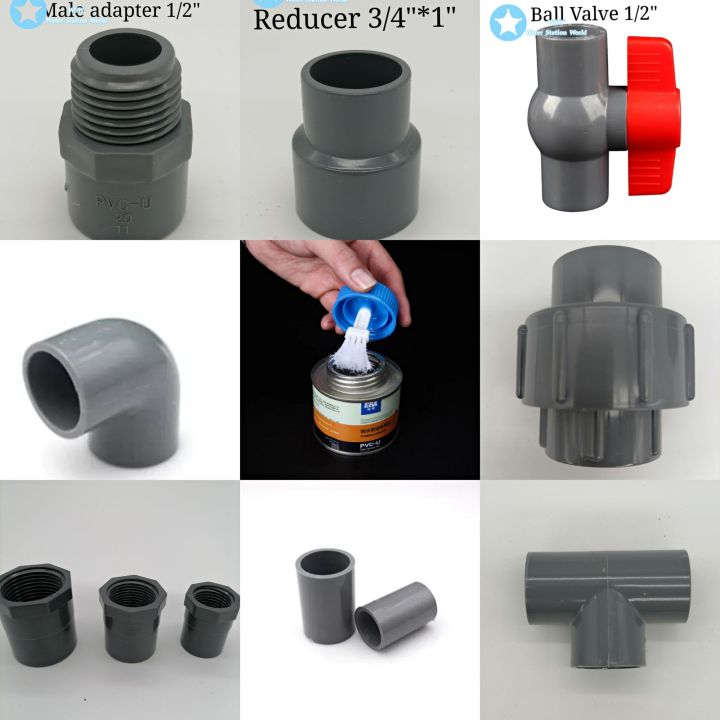 PVC Gary Fittings | Tee, Male & Female Adapter, Elbow, Coupling，ball ...