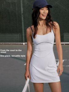 Slim Removable Padding Open Back Tennis Dress