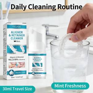 Denture Cleaner Effectively Remove Stains Eliminate Odors Reduce Bacterial Growth Fresh Mint Oral Care Whitening Denture Cleaner