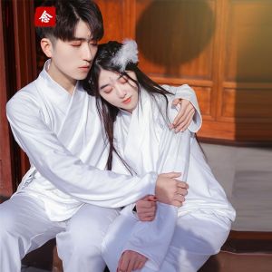 ชุดนอนคอตตอนคอกลมสไตล์จีน ชุดนอนแขนยาวผู้หญิง ชุดกันหนาวฤดูหนาว เสื้อผ้าทำงาน เสื้อผ้าทำงาน ชุดนอนคอตตอนคอกลม