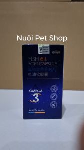 Dầu cá chó mèo bổ sung Omega-3 Fish Oil Soft Capsule cho chó mèo hộp 60 viên loại mới tăng đề kháng da lông chắc khỏe