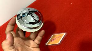 [HCM]Nút nhấn xả cầu xả 2 nhấn tròn KAG-NB26 lỗ sứ D5.5- D6cm  nút nhấn tròn lớn ấn êm màu inox bóng tròn to