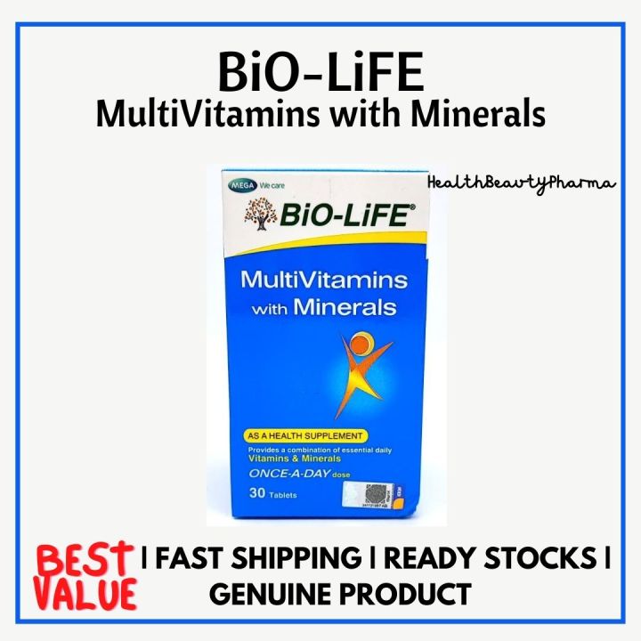 BiOLiFE MultiVitamins with Minerals 30 tablets Lazada