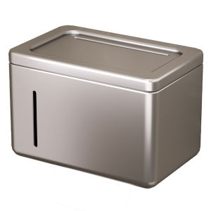 [Vodool] Square Wall Mounted Storage Box with Lid Waterproof Toilet Paper Box Aluminum Alloy Toilet Tissue Box for Washroom