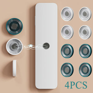 4Sets Magnetic Hooks Wall Mount Remote Controller Strong Magnet Holder Hook Keys Fridge Sticker Storage Office Home Organizer
