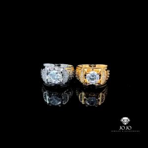 N1216 Nhẫn nam có lót lòng đính đá CZ cao cấp JOJO