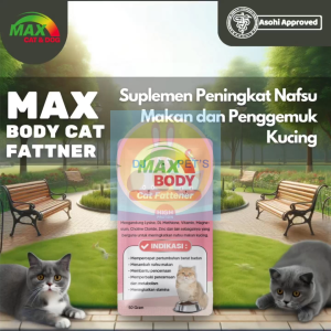Max Body Cat Fattner 50 gr Suplemen Peningkat Nafsu Makan dan Pengemuk Alami Kucing