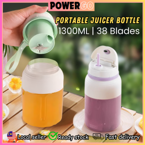 38 Blades Portable Juicer Bottle 1300ML Compact Household Ice-Crushing Juicer Cup Rechargeable Smoothie Blender Fruit Blender for Outdoor Travel38-Blade Portable Juicer Bottle 1300ML Compact Household Ice-Crushing Juicer Cup Rechargeable Smoothie Blender