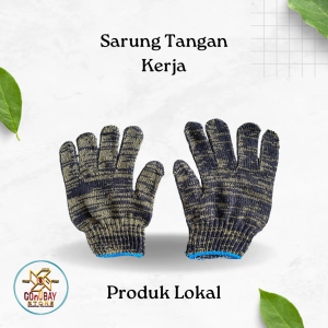Sarung Tangan Kerja Tukang dan Kebun Bahan Katun Rajut