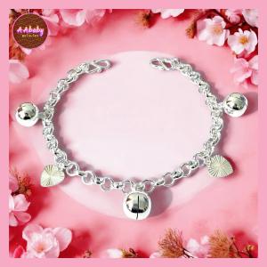 🌈AAbaby Galleries AA439 Original Baby S990 Silver Anklet Bracelet Love Rantai Kaki/Gelang Bayi