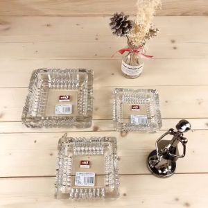 Gạt Tàn Thuốc ThủyTinh DELI 1016-4 Hộp Dể Tàn Thuốc Lá Bằng Thủy Tinh Sang Trọng