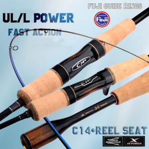 NEW Fising rod | Spinning/Casting rod | FUJI guide rings|C14+ reel seat | UL/L power | Fast action | Carbon rod | length: 1.62M/1.98M|