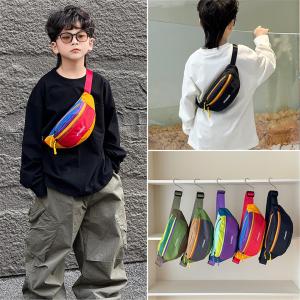 Color-block Childrens Sport Waist Bag