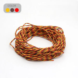5/10M 3way Twist Servo Extension Cable 22AWG/26AWG JR Futaba Twisted Silicone Wire 30/60 Cores Lead For RC Airplane Accessories