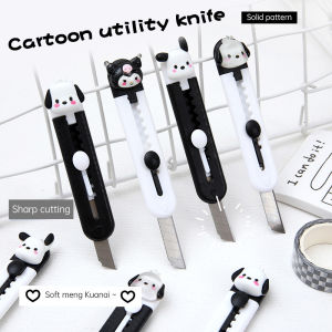 Nicedays🍒Pemotong Utilitas Anjing Hitam Putih Lucu Kartun Pemotong Mini Pemotong Kertas Siswa Pemotong Wallpaper