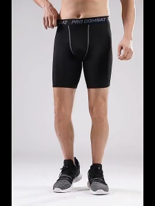 FINETOO Mens Basketball Base Pants Quick Dry Compression Shorts Workout Gym Running Train High Elasticity