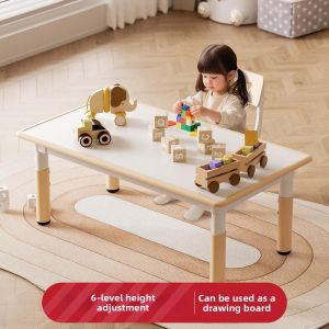AOBIXIONG | Height Adjustable Wooden Childrens Study and Drawing Table