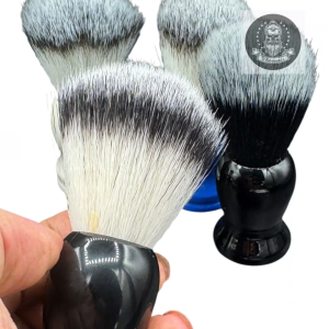 Shaving Brush - Full Size Soft Type for Great Lathers - Black White Blue and Black on Black