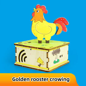 DIY Rooster DIY Science Experiment Kit & Education Model Toy Light Control Circuit Experiment Toys For Children Gift Toy