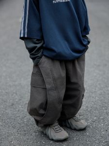Comfortable Baby Boy Work Pants Autumn Winter New Style Long Pants Cotton 100% Elastic Waist No Lining Korean Style Childrens Clothing