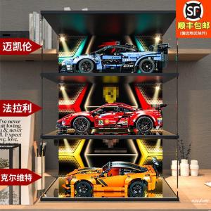 ฝาครอบกันฝุ่นสำหรับเคสแสดงโมเดลรถ J Car Model Display Box 42123 Ferrari 42093 McLaren 42125 Corvette สำหรับผู้ชื่นชอบการ์ตูนและอนิเมะ