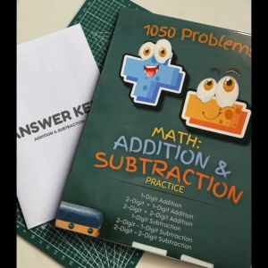 Math Workbook: K-6 Addition Subtraction Multiplication Division (90 pages)