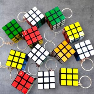 3 Pcs Gantungan kunci rubik Mini Rubic Cube keychain