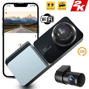 EKLEVA 2K Dual-lens Front And Rear Car DVR With High-definition Night Vision Dash Cam Wi-Fi Mobile Phone Viewing